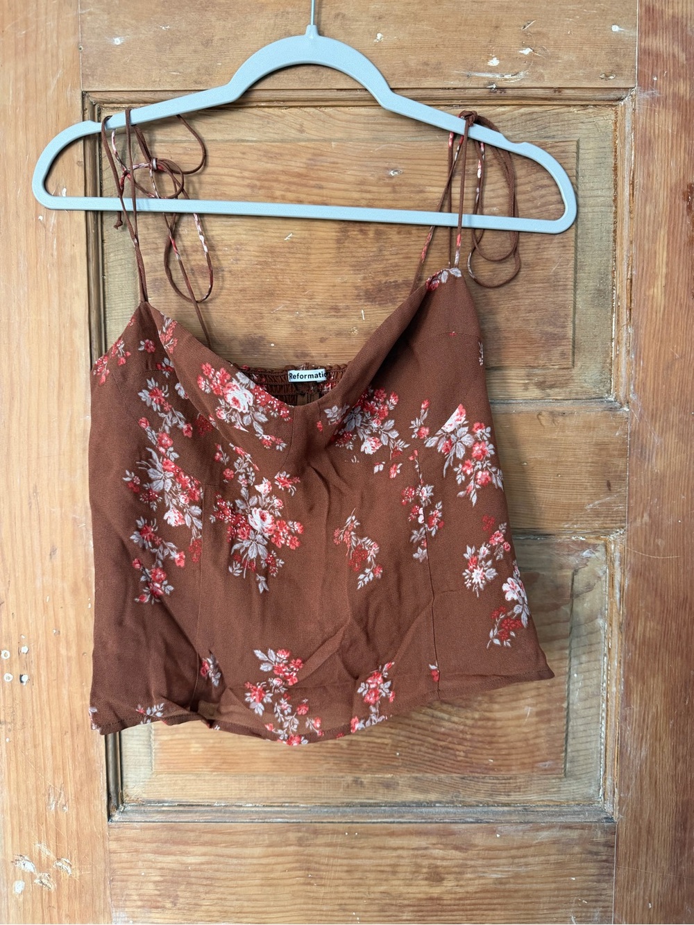 Reformation Brown Liza Top Bustier Sweetheart
